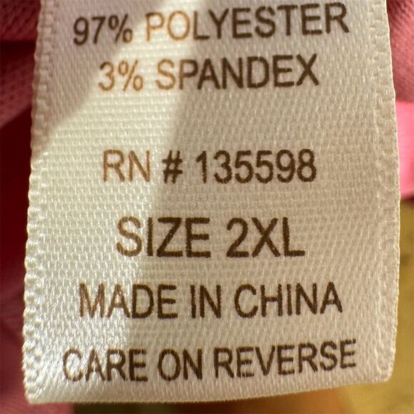 Liberty Love Women's 2XL Pink Smocked Tiered Midi Dress Short Sleeve Ruffle - Picture 11 of 11